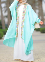 Colorful Cascade High-Low Kaftan - Emalina Fashion