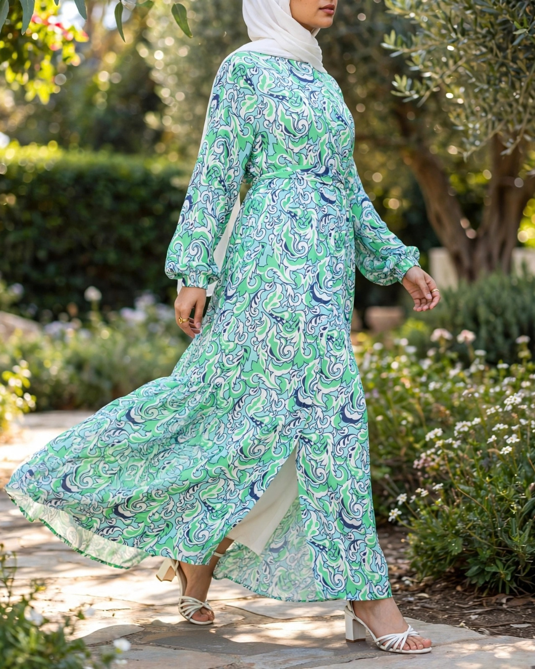 Prismatic Bloom Dress - Emalina Fashion