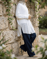 Two-Tone Lace Harmony Shirt - Emalina Fashion