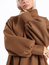 Duchess Puffy-Sleeve Dress