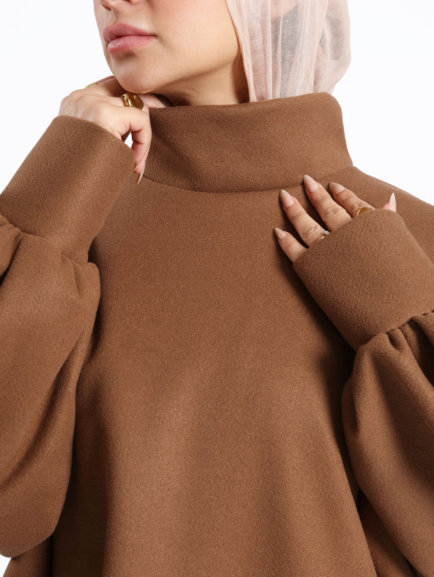 Duchess Puffy-Sleeve Dress