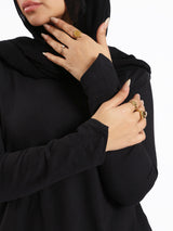Pointelle Long - Sleeve Basic Top - Emalina Fashion