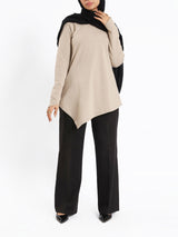 Pointelle Long - Sleeve Basic Top - Emalina Fashion