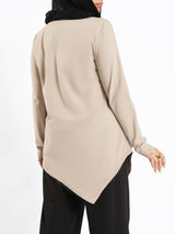 Pointelle Long - Sleeve Basic Top - Emalina Fashion