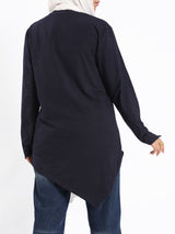 Pointelle Long - Sleeve Basic Top - Emalina Fashion