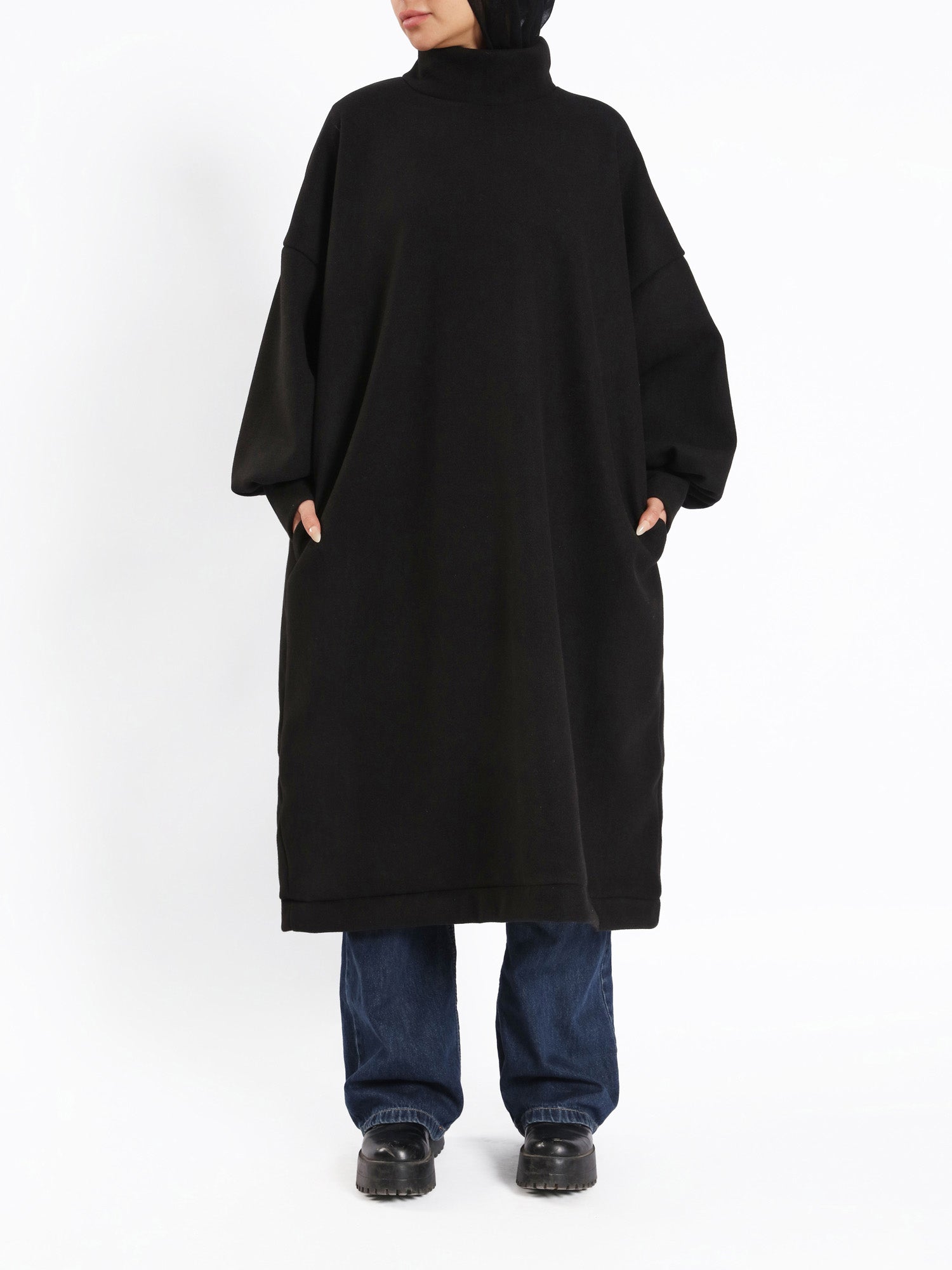 Duchess Puffy-Sleeve Dress