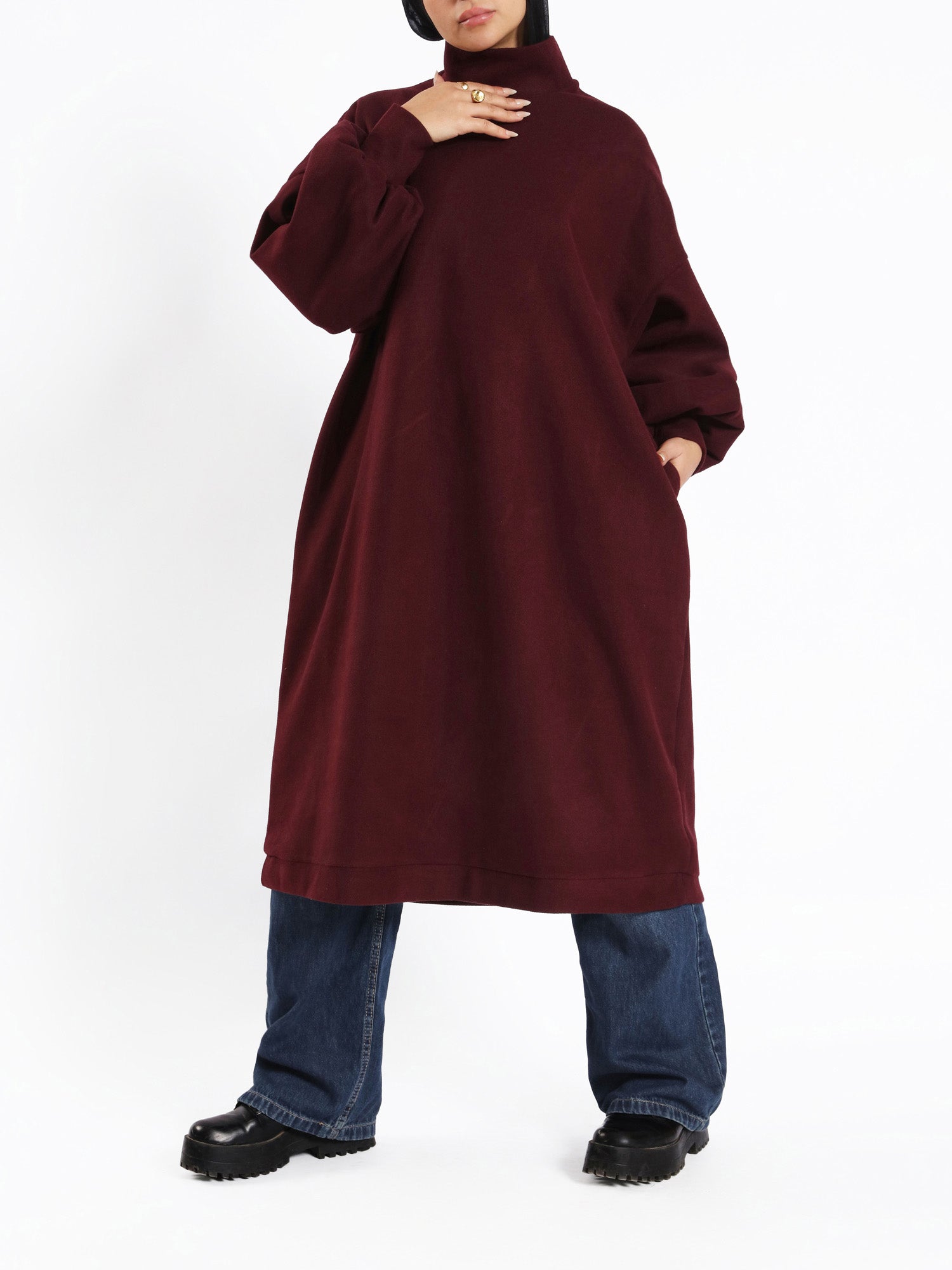 Duchess Puffy-Sleeve Dress