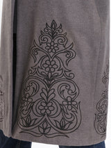 Royal Embroidered Wool Poncho