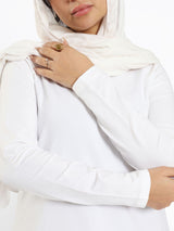 Rounda Long - Sleeve Basic Top - Emalina Fashion
