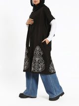 Royal Embroidered Wool Poncho