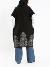 Royal Embroidered Wool Poncho
