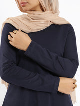 Rounda Long - Sleeve Basic Top - Emalina Fashion