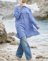 Petal Pocket Blouse - Emalina Fashion