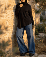 Pointelle Long-Sleeve Basic Top - Emalina Fashion