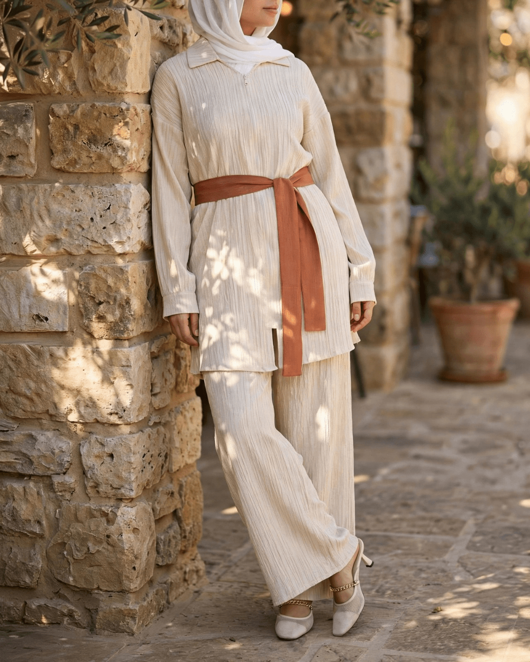 Linen Luxe Set - Emalina Fashion