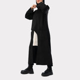 Almost Criss Cross Top in soft suede with asymmetrical lines and side wrap detail, a chic long vest in beige, olive, black, or baby pink