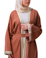 Arabian Nights Kaftan in Turkish linen-cotton blend, free-size silhouette designed for breathability and elegant modest wear