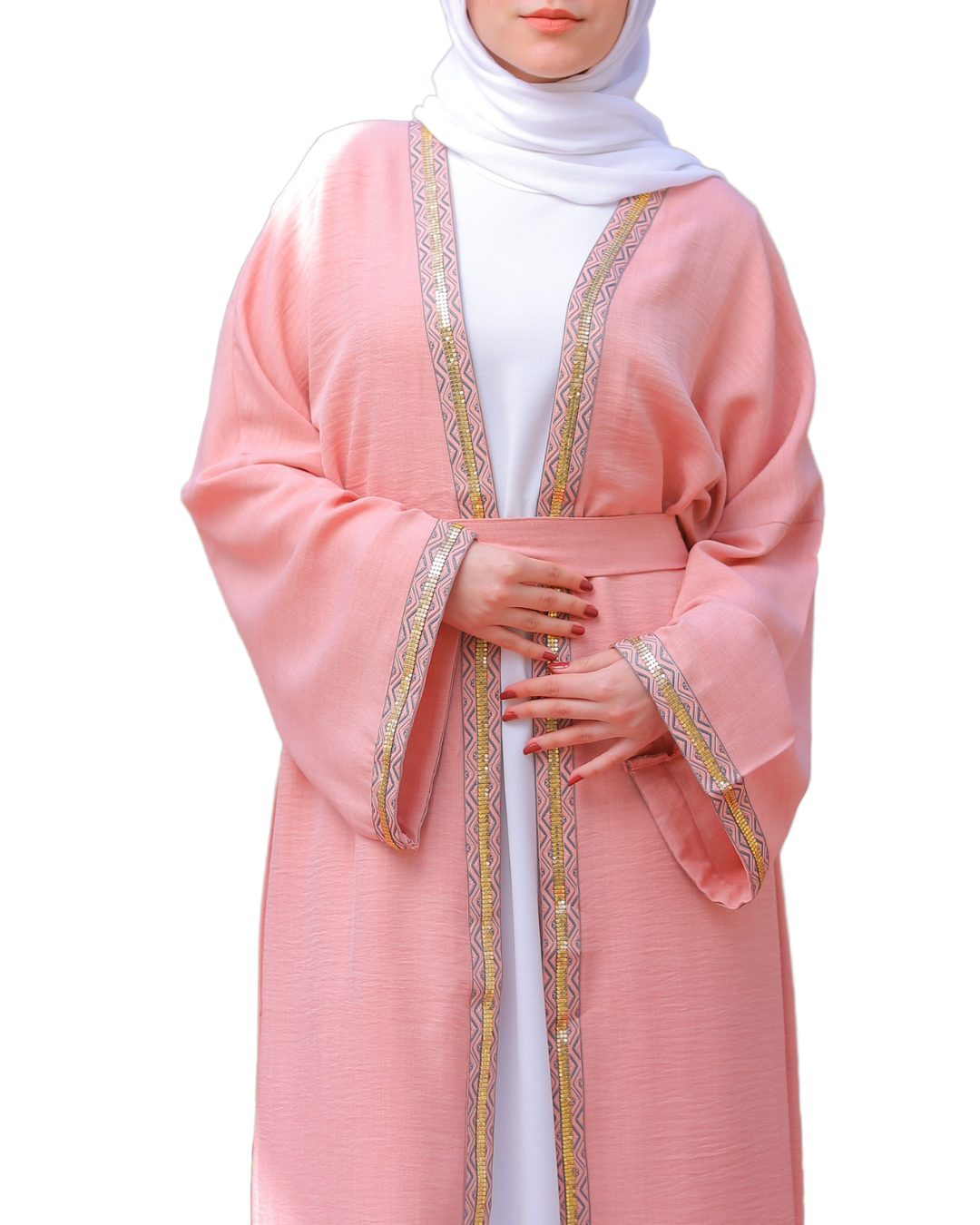 Arabian Nights Kaftan in Turkish linen-cotton blend, free-size silhouette designed for breathability and elegant modest wear