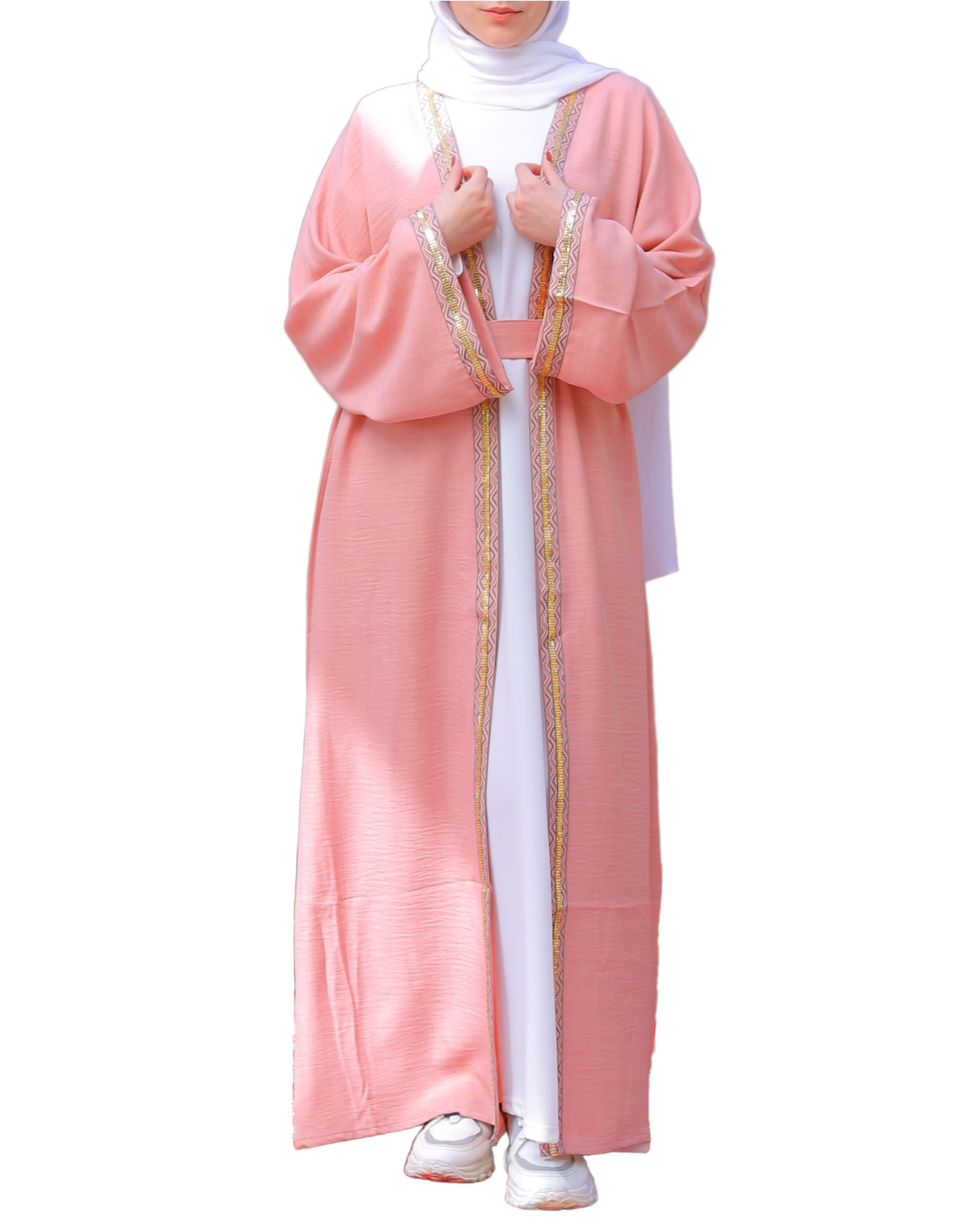 Arabian Nights Kaftan in Turkish linen-cotton blend, free-size silhouette designed for breathability and elegant modest wear