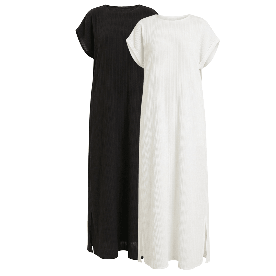 Doree Short - Sleeve Basic Dress Bundle - Emalina Fashion