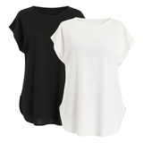 Soft Curve Short-Sleeve Basic Top Bundle