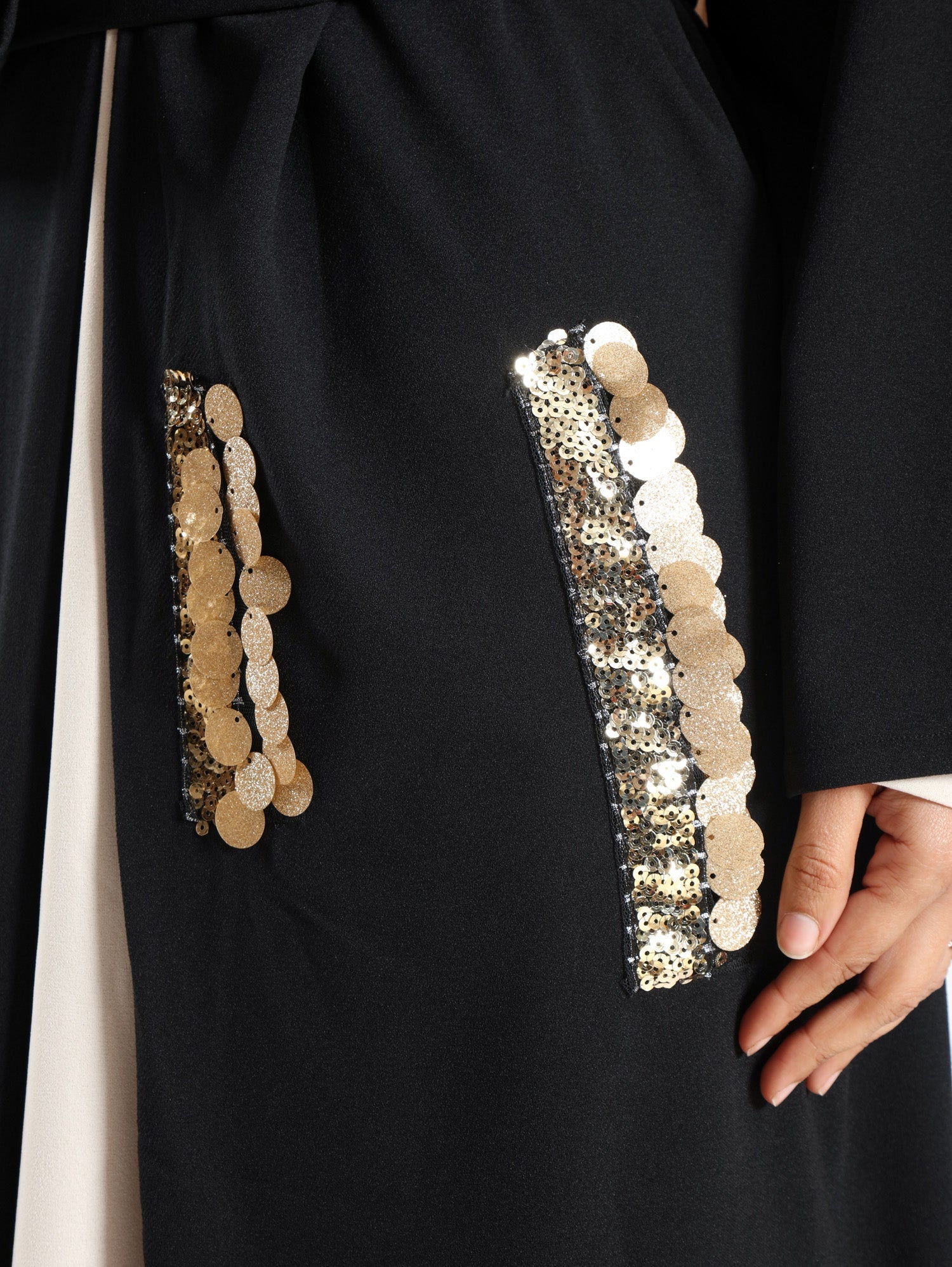 Bedouin Blossom Kaftan with flowing silhouette and free-size fit, designed for modest everyday comfort and effortless style