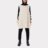 Bow Tie Vest in TR fabric with longline cut and chic side bows, an easy-to-style layering piece in green, black, red, or beige