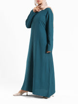 Royal Green Long-sleeve maxi dress – modest fashion wear