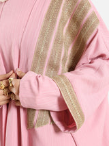 Rose kaftan with gold detailing – elegant modest fashion collection