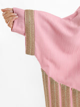 Rose kaftan with gold detailing – elegant modest fashion collection