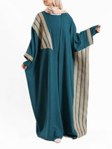 Royal Green kaftan with gold detailing – elegant modest fashion collection