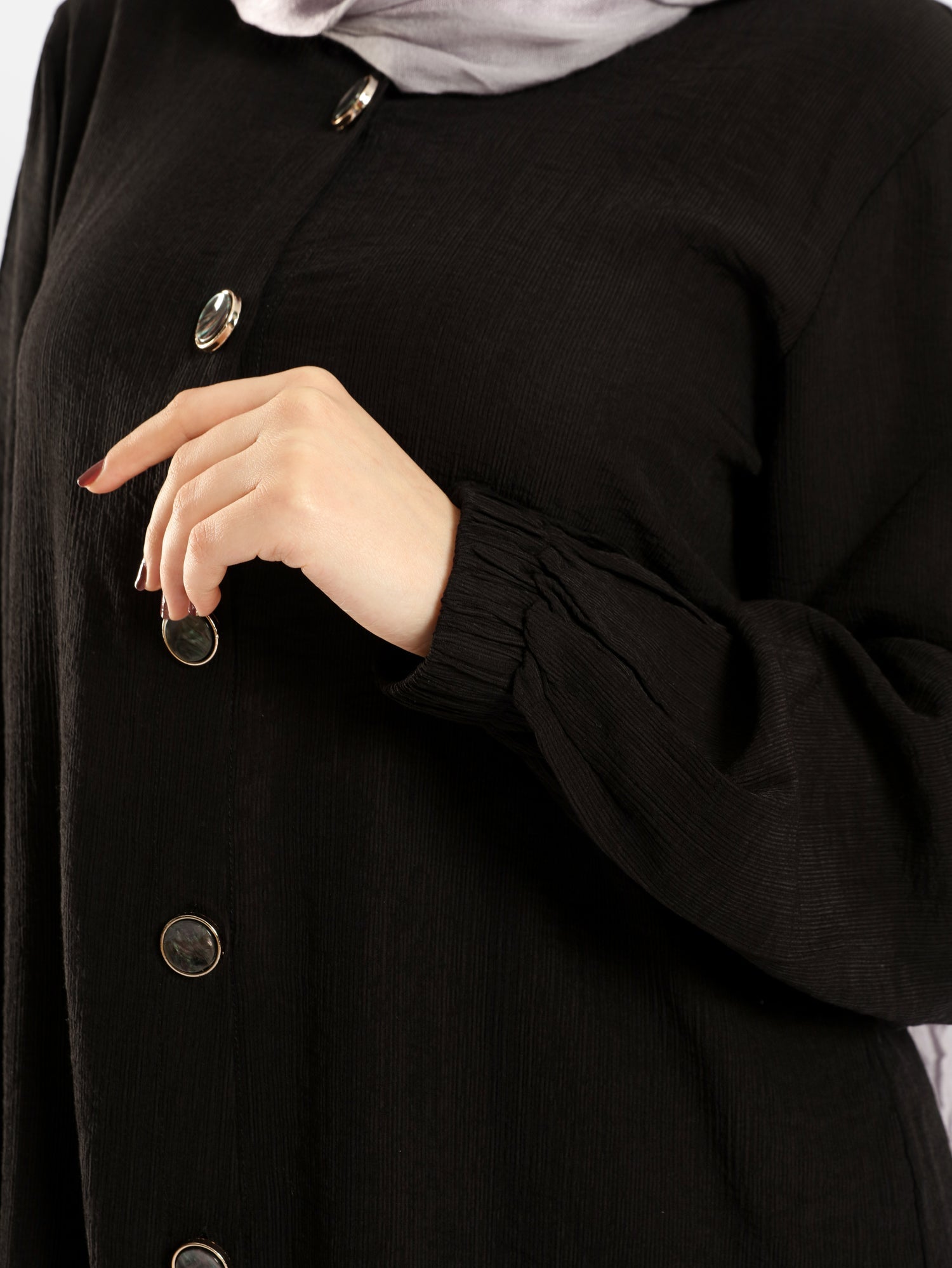 Effortless Bloom Set in ripped viscose blend with wide-leg pants, a breezy black co-ord for Eid or warm summer days