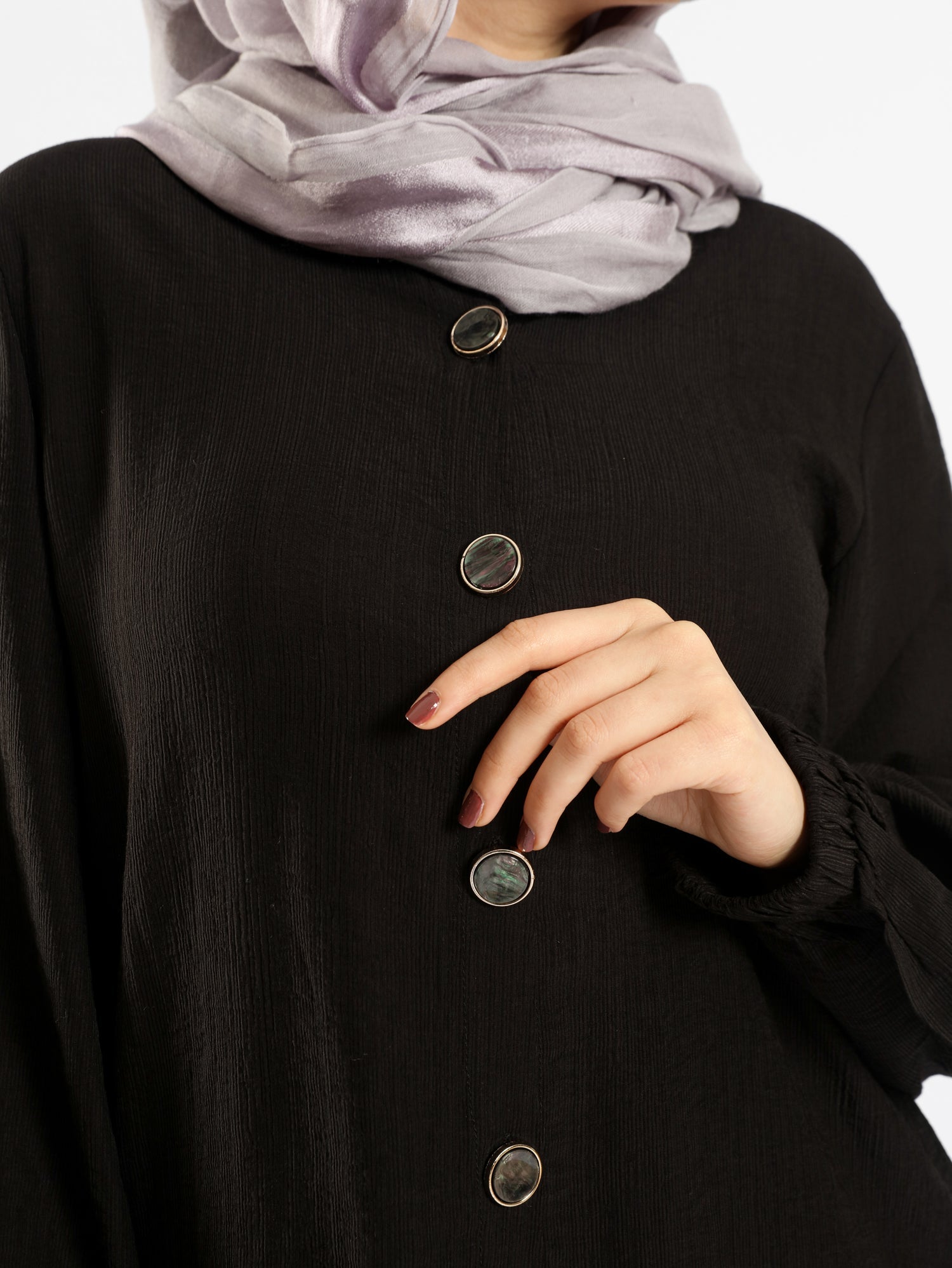 Effortless Bloom Set in ripped viscose blend with wide-leg pants, a breezy black co-ord for Eid or warm summer days