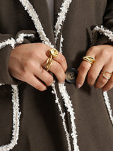 Elegant Wool Coat in warm wool fabric, available in olive and dark beige, blending modest style with seasonal comfort