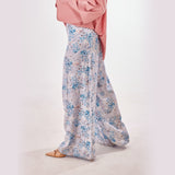 Blooming Linen Wide-Leg Pants - Emalina Fashion