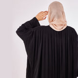 Pleated-Back Abaya - Emalina Fashion