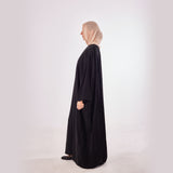 Pleated-Back Abaya - Emalina Fashion
