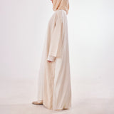 White Latte Abaya - Emalina Fashion