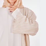 White Latte Abaya - Emalina Fashion