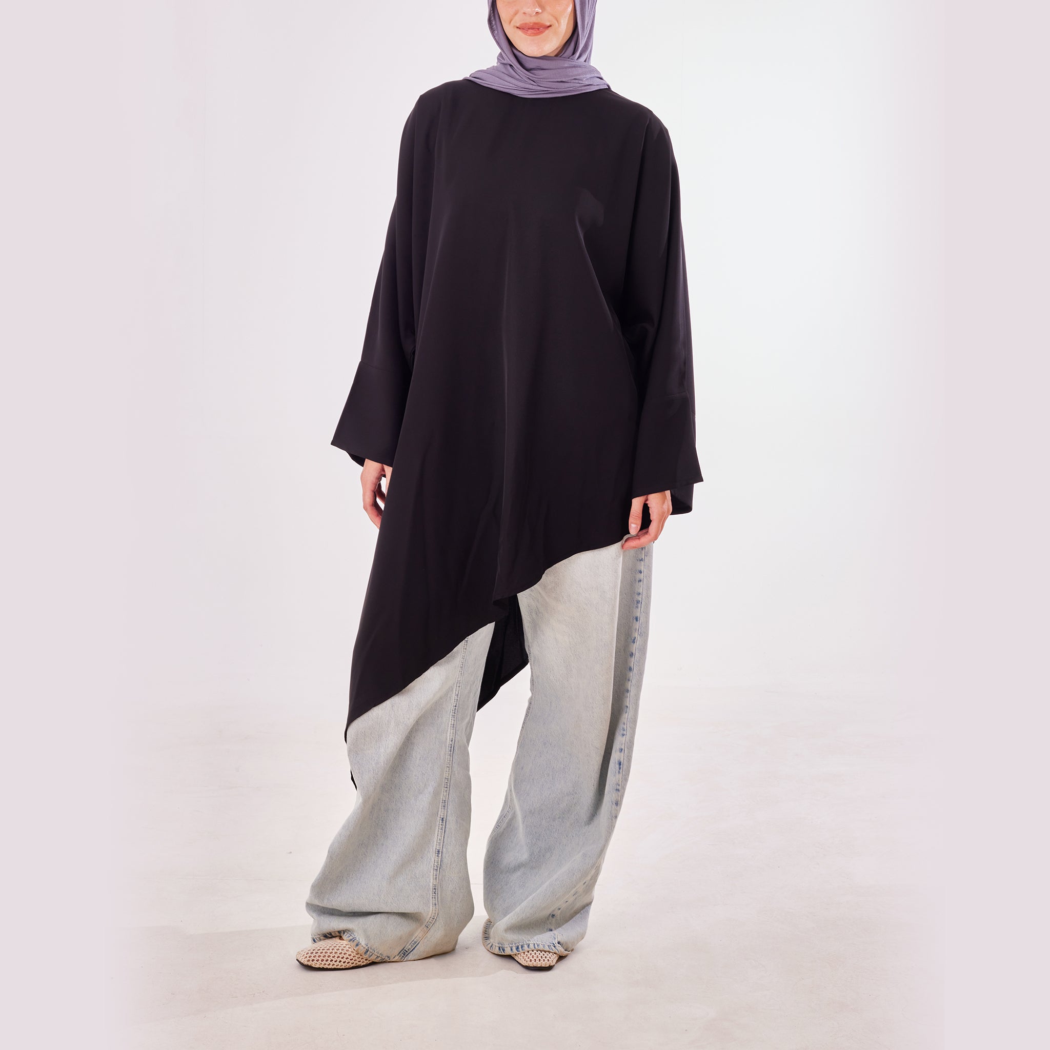 Asymmetrical Cascading Top - Emalina Fashion