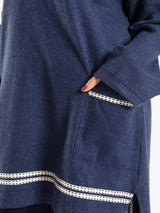 Everyday Cotton Set in rippled cotton, a laid-back modest outfit in blue or grey for casual summer comfort