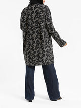 Floral Top in soft crib fabric with long sleeves, available in black or white for modest summer layering