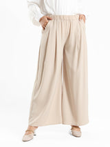 Floret Twirl Pants in airy viscose blend with wide-leg cut and high-rise waist, a breezy summer staple in turquoise, black, or beige