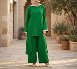 Golden Trim Bloom Set - Emalina Fashion
