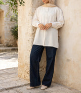 Linen Blouse - Emalina Fashion