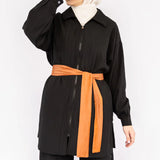 Linen Luxe Set in cotton-linen blend featuring belted kaftan with soft drape—crafted for breathable elegance across seasons