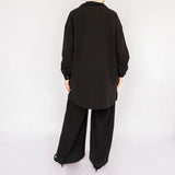 Linen Luxe Set in cotton-linen blend featuring belted kaftan with soft drape—crafted for breathable elegance across seasons