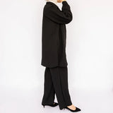 Linen Luxe Set in cotton-linen blend featuring belted kaftan with soft drape—crafted for breathable elegance across seasons