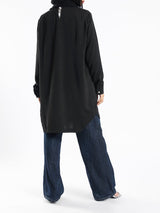 Long Flowy Basic Top in premium SBH fabric, available in orange, black, fuchsia, white, and olive—lightweight and elegant for modest summer styling