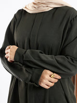 Long Flowy Basic Top in premium SBH fabric, available in orange, black, fuchsia, white, and olive—lightweight and elegant for modest summer styling